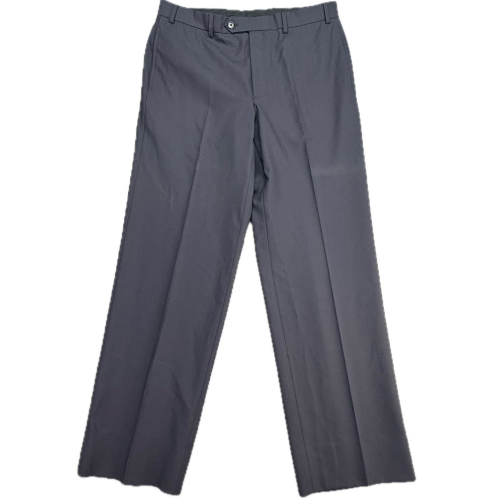 Brooks Brothers Dress Pants Men 35x31 Navy Blue 346 Stretch Wool Blend Trousers